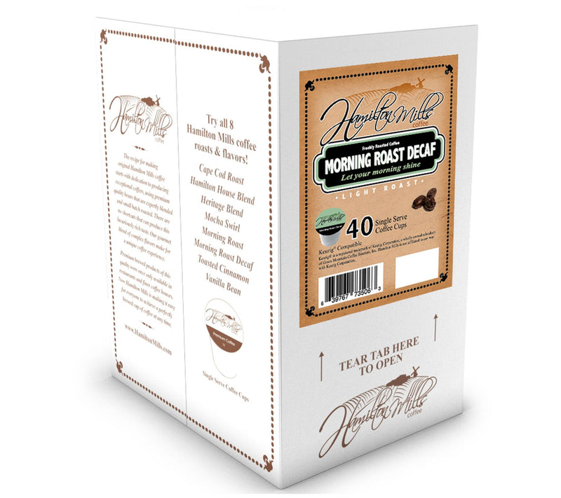 Hamilton Mills 40-Count Morning Roast Decaf Coffee Pods — View 2