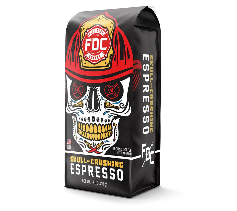 Fire Dept. Coffee 12-oz Skull Crushing Ground Espresso — Main view