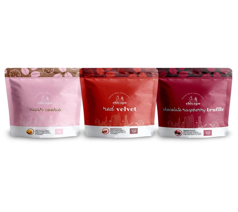 Chicago French Press Sweetheart Coffee Trio — Main view