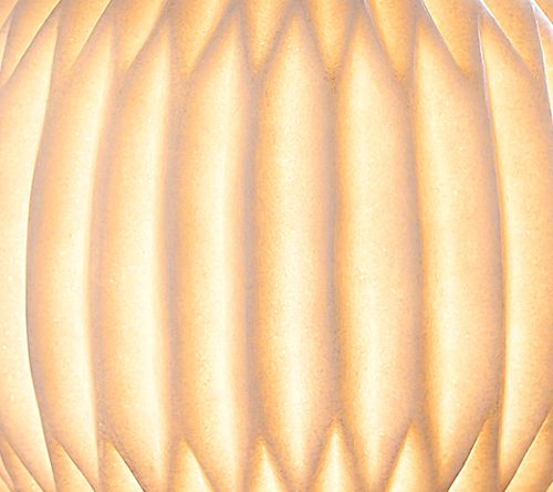 Viva Terra Zen Solar Hanging Ribbed Lantern — View 2