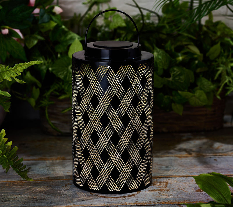 Scott Living 13" Outdoor Metal Lantern with Rotating Light — View 5