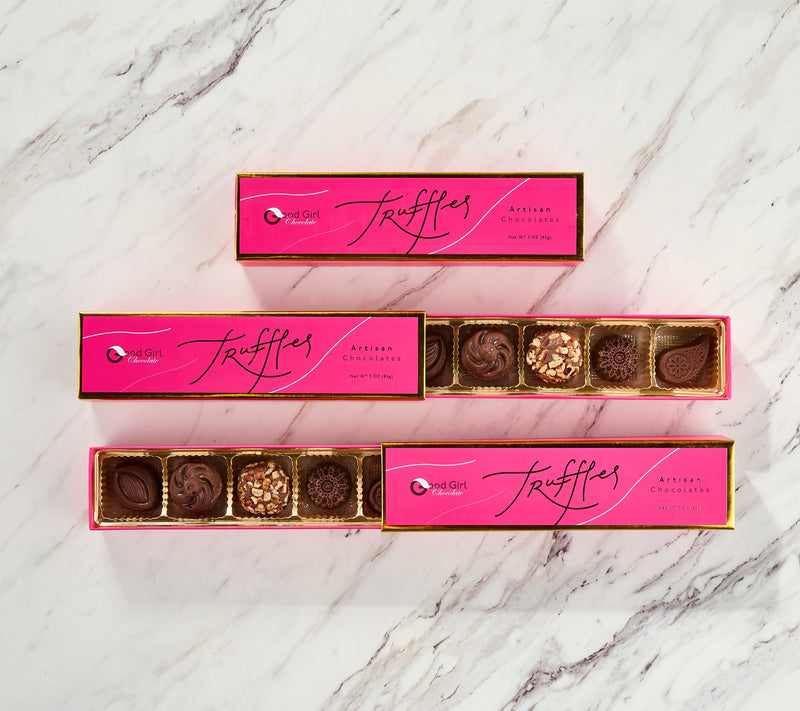 Good Girl Chocolate Set of (3) 5pc Truffle Gift Boxes — View 2