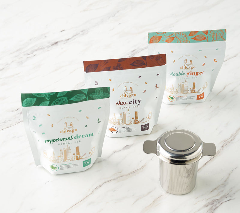 Chicago French Press 3 Bags of Loose Tea With Infuser — View 2