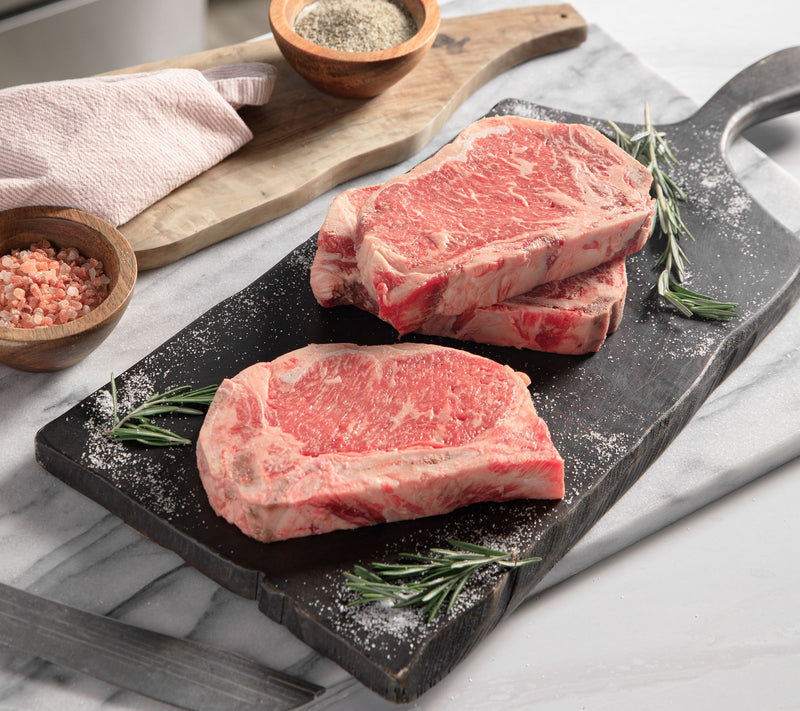 Rastelli's (4) 14 oz. USDA Prime Bone-In NY Strip Steaks — View 3