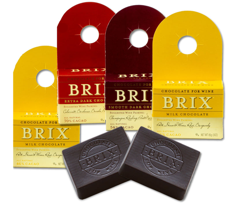 Brix Chocolate Set of (4) Assorted Chocolate Wine Bottle Tags — View 4
