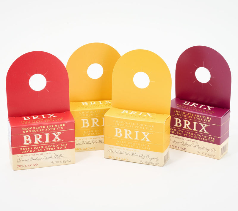 Brix Chocolate Set of (4) Assorted Chocolate Wine Bottle Tags — View 2