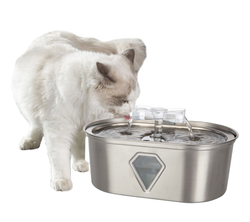 Petmaker Stainless Steel Water Fountain for Small Pets — Main view