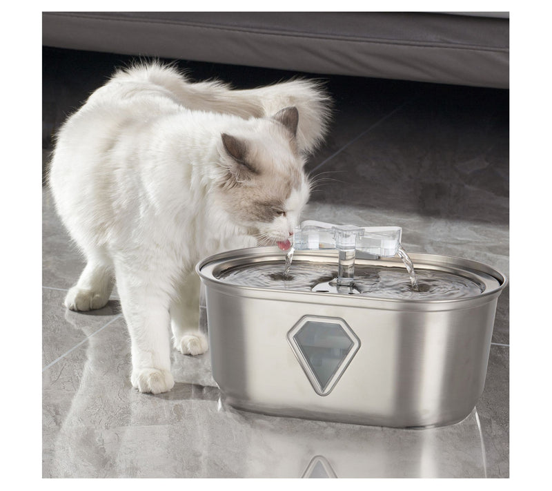 Petmaker Stainless Steel Water Fountain for Small Pets — View 9