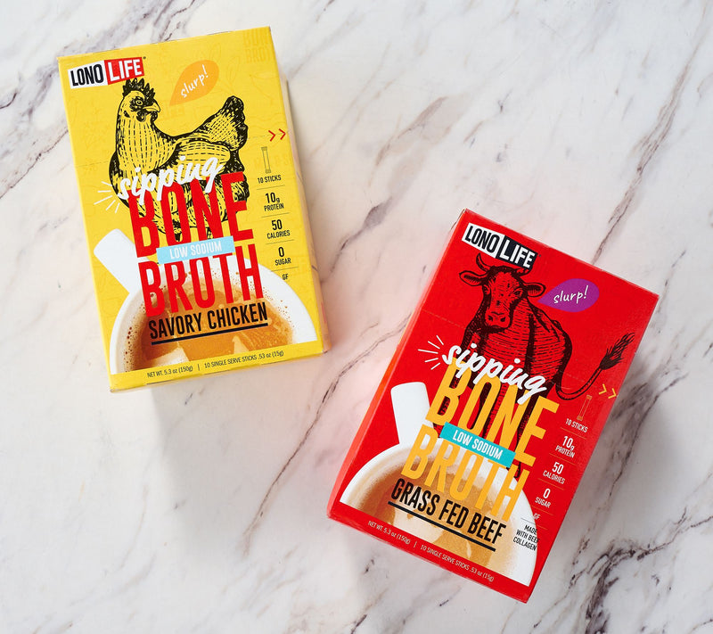 LonoLife 20-ct Low Sodium Bone Broth Packets — View 8