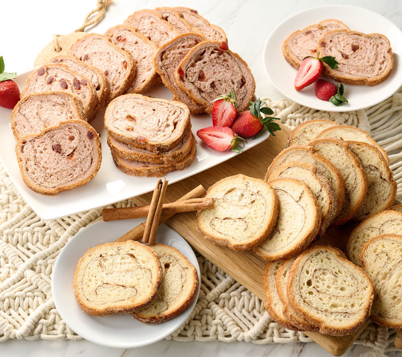Jenny Lee (4) 18oz Loaves of Strawberry & Cinnamon Swirl Breads — Main view