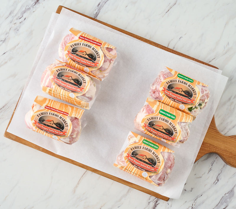 Family Farms (6) 14-oz Bacon Wrapped Stuffed Pork — View 2