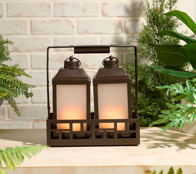 P.S. Home Set of 2 Solar-Powered Lanterns with Charging Base — View 5