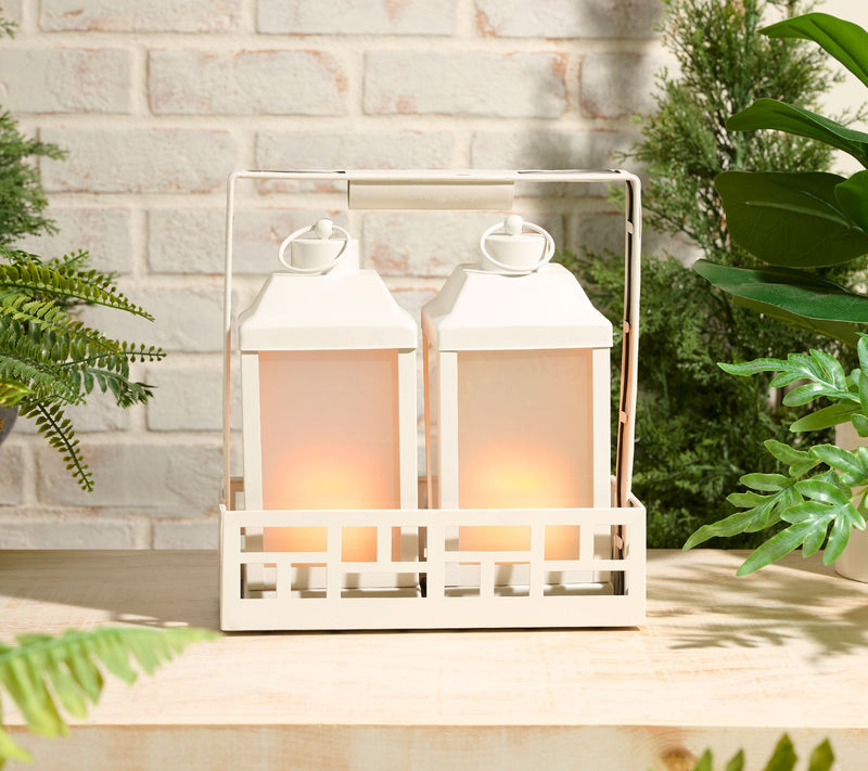 P.S. Home Set of 2 Solar-Powered Lanterns with Charging Base — View 7