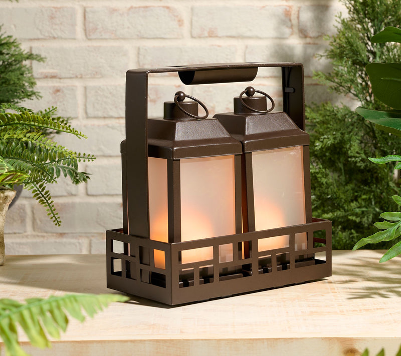 P.S. Home Set of 2 Solar-Powered Lanterns with Charging Base — View 8