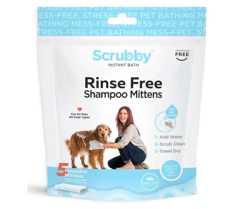 Scrubby Pet 15-Pk Rinse Free On-the-Go Shampoo Pet Mittens — View 2