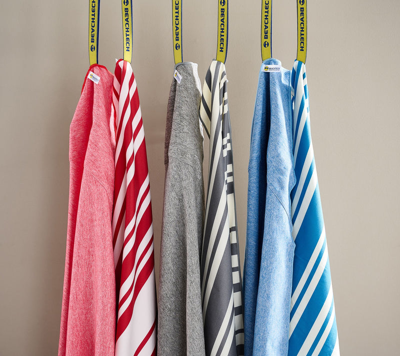 BeachTech Sand Free & Quick Dry Stripe/Heather 2-Pk Towel Set — View 3
