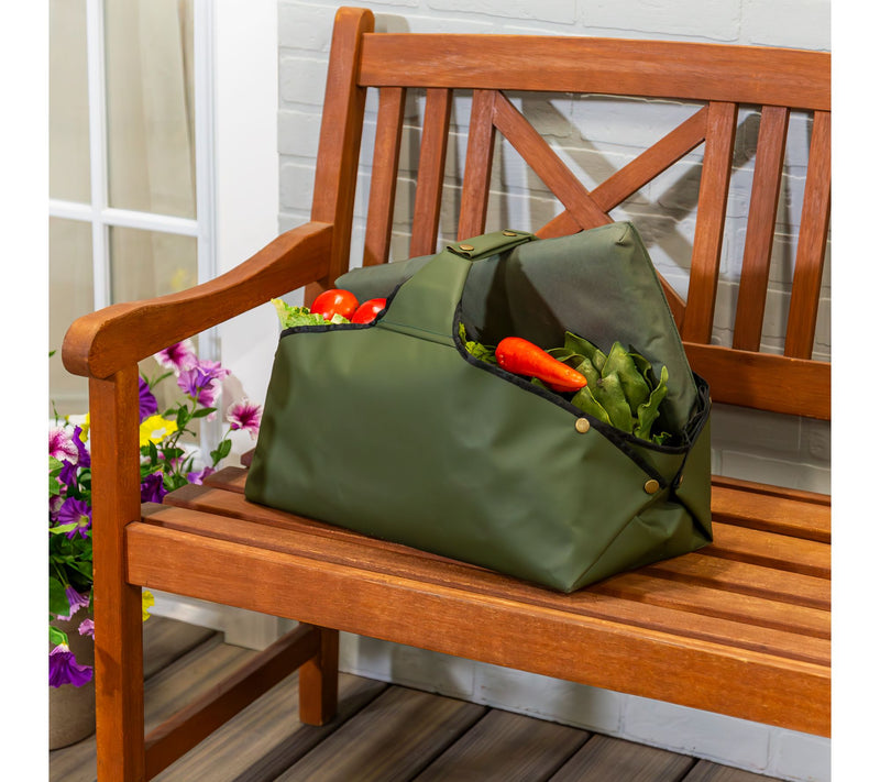 Evergreen 3-in-1 Convertible Garden Tote w/ Kneeler Mat — View 3