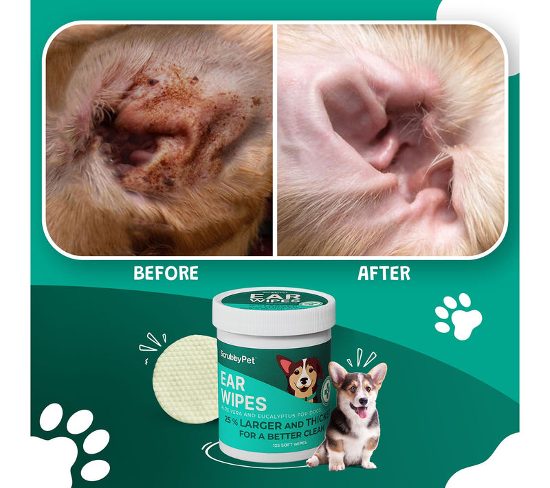 Scrubby Pets 125-Count Aloe Vera Eucalyptus Ear Wipes for Dogs — View 8