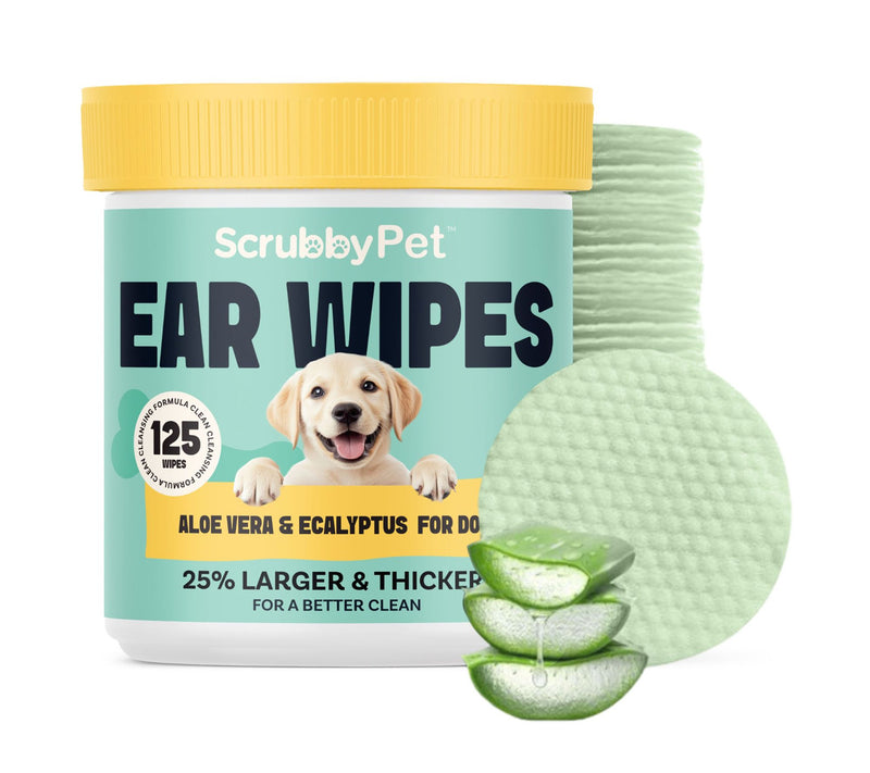 Scrubby Pets 125-Count Aloe Vera Eucalyptus Ear Wipes for Dogs — View 3