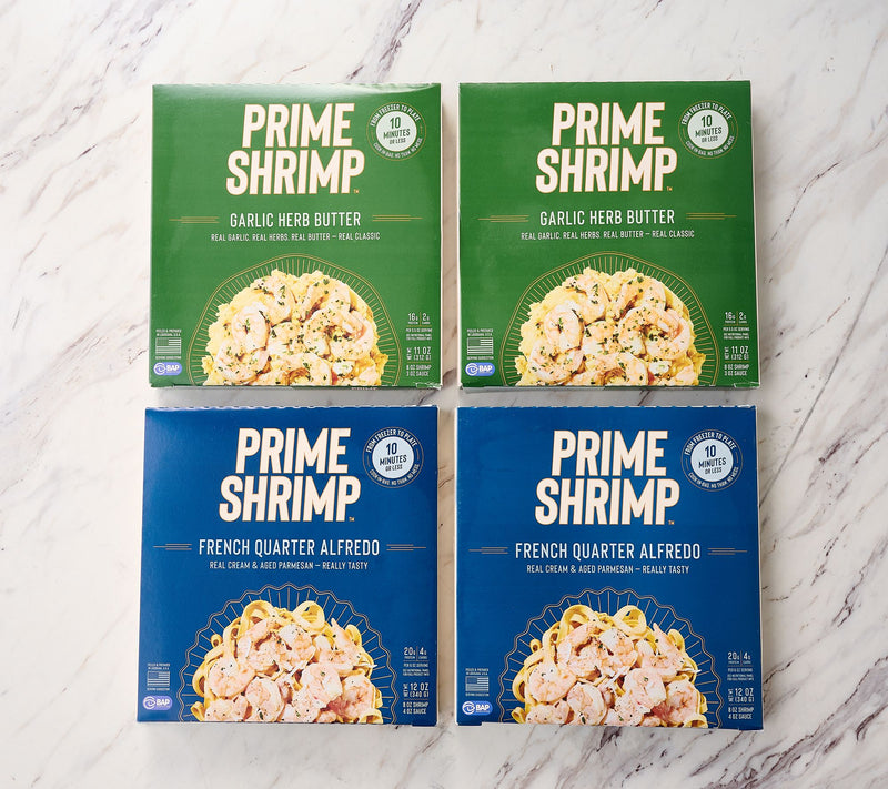 Prime Shrimp (4) 11-oz Boil-in-Bag Shrimp with Sauce — View 2