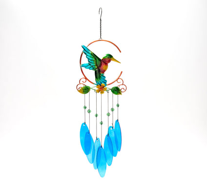Temp-tations Outdoors Metal & Glass Garden Critter Windchime