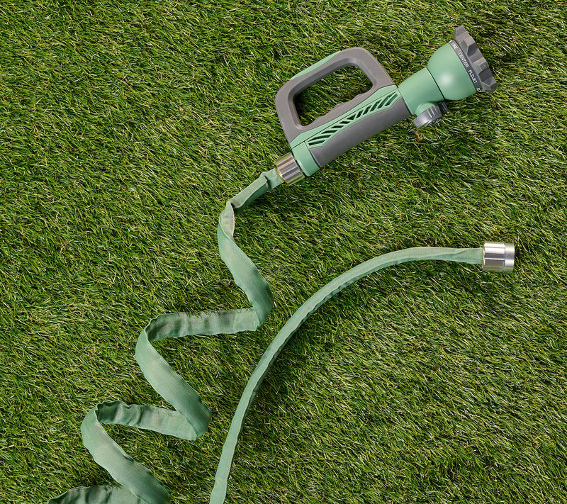 Bernini 40' Expanding Fabric Garden Hose with Easy Grip Nozzle — View 8