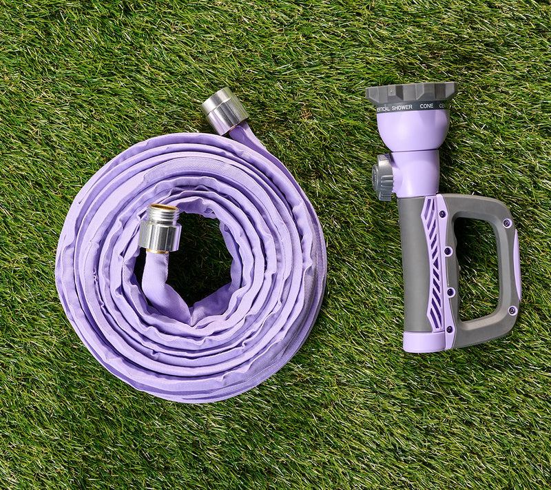 Bernini 40' Expanding Fabric Garden Hose with Easy Grip Nozzle — View 2