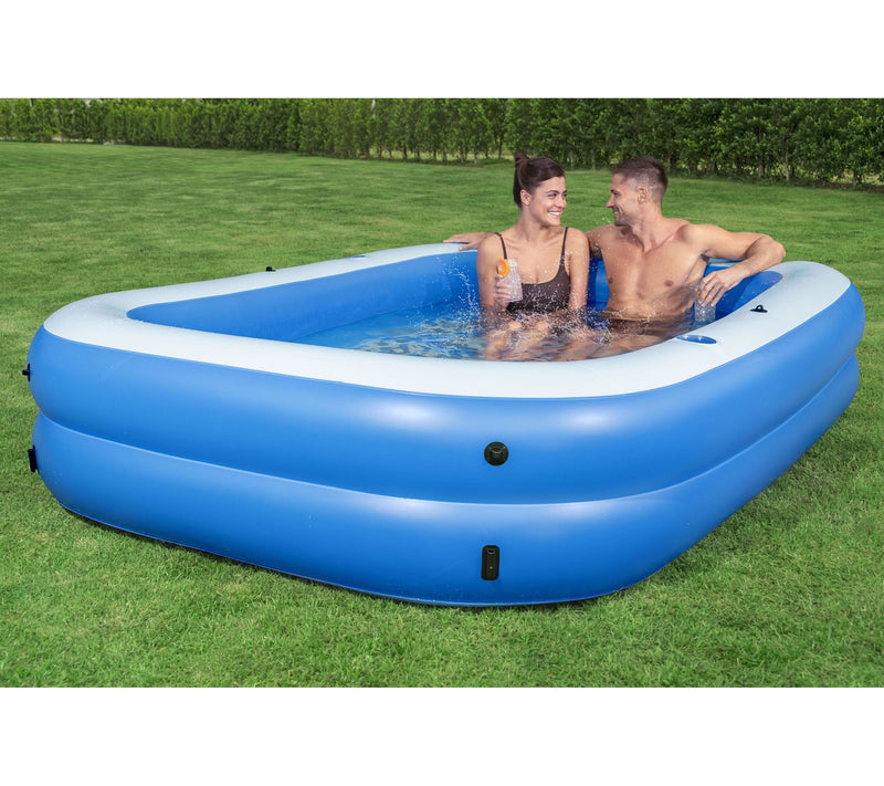 H2O GO! Summer Bliss Shaded Inflatable 8ft Family Pool w/ Cupholders — View 9