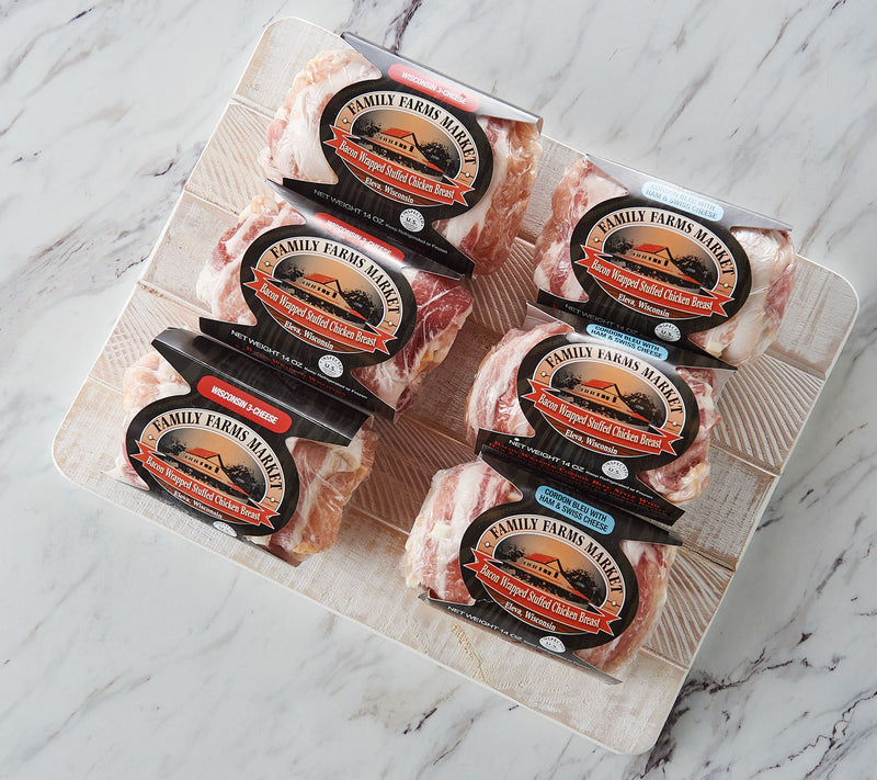 Family Farms (6) 14-oz Bacon Wrapped Stuffed Chicken Breasts — View 2