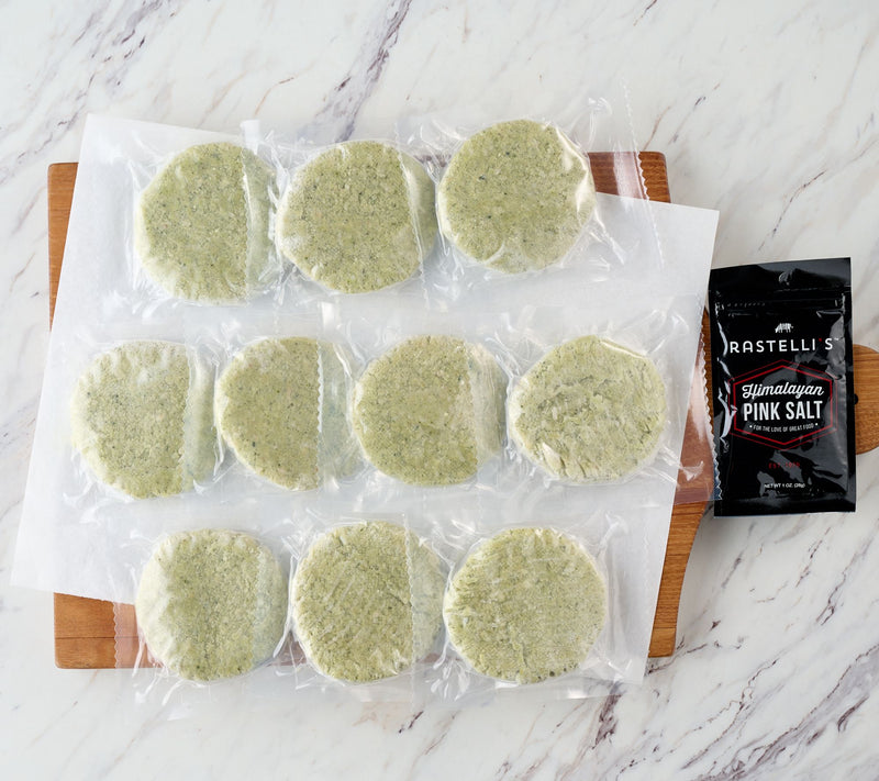 Rastelli's (10) 4-oz Original or Spinach Feta Turkey Burgers — View 2