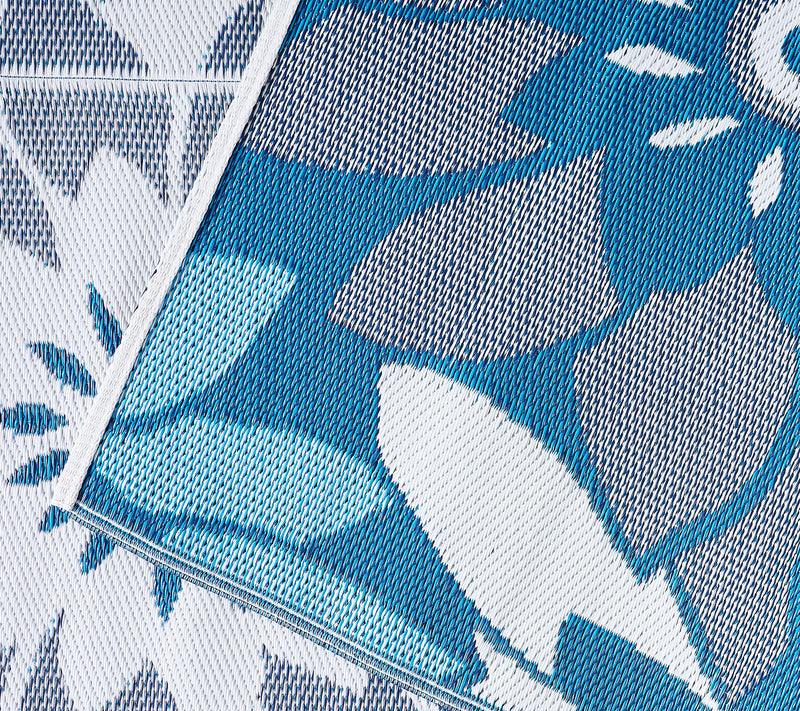 Barbara King Dahlia Print 5'x'8 Reversible Patio Mat — View 10