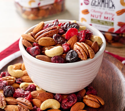 Germack (2) 16 oz Jars Cherry Berry Fruit & Nut Mixes