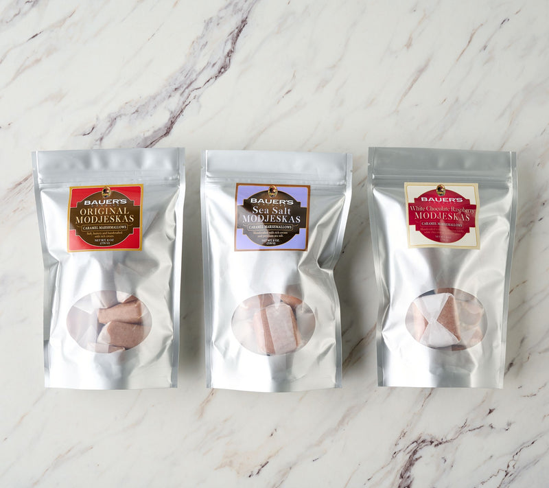 Bauers Candies (3) 8oz Bags Marshmallow Caramel Modjeskas — View 10