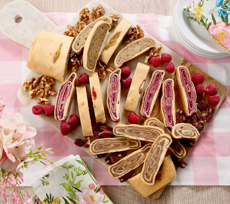 Butter Maid Bakery (3) 12oz Raspberry Jam and Nut Kolachi Pastries — Main view