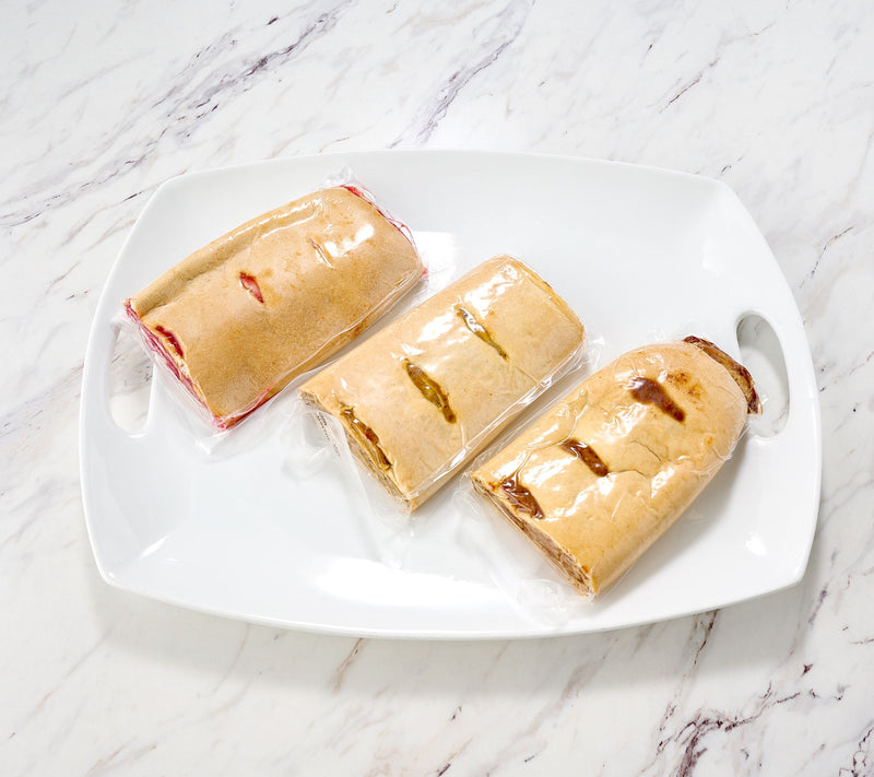 Butter Maid Bakery (3) 12oz Raspberry Jam and Nut Kolachi Pastries — View 2