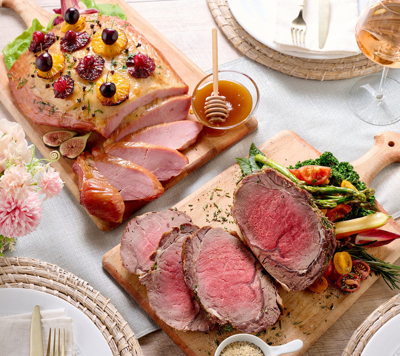 Kansas City Steak Co. 3.5-4lb Prime Rib & 4.1-5.4lb Carver Ham — Main view