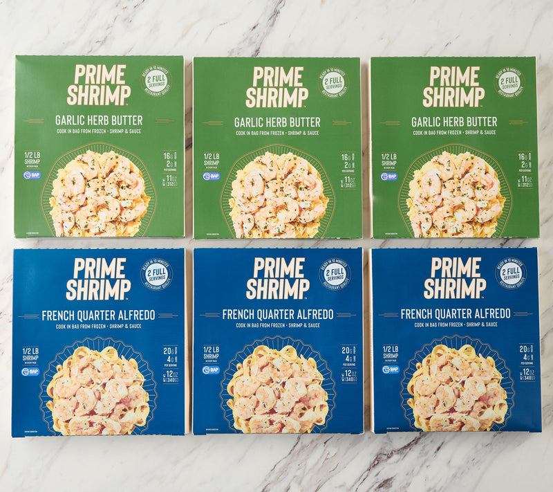 Prime Shrimp (6) 11 oz Boil-in-Bag Sauced Shrimp — View 2