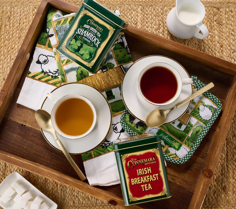 Connemara Kitchen Irish Countryside 100-ct Tea Bags with Tea Towel — Main view
