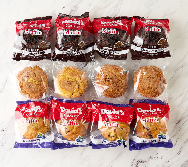 David's Cookies 12 Individually Wrapped Jumbo Muffins — View 2