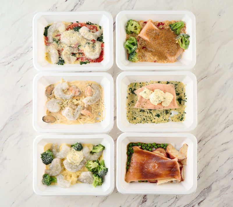 Egg Harbor (6) 10 oz Salmon or Shrimp Microwave Meals — View 2