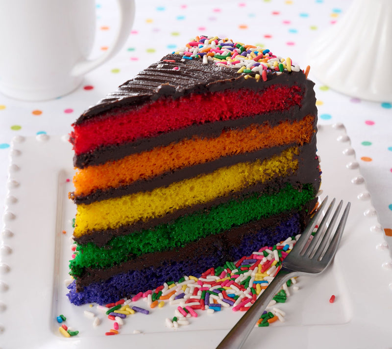 David's Cookies 7-8.3lb Vanilla or Chocolate Rainbow Layer Cake — View 3