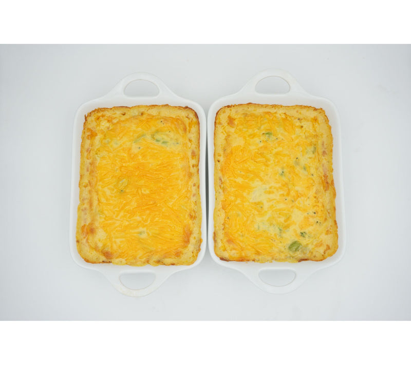 Corky's (2) 2 lb. Broccoli and Cheese Casserole with Topping — View 2