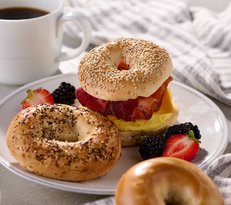 Just Bagels (36) 2 oz Pre-Sliced Mini New York City Bagels — View 3