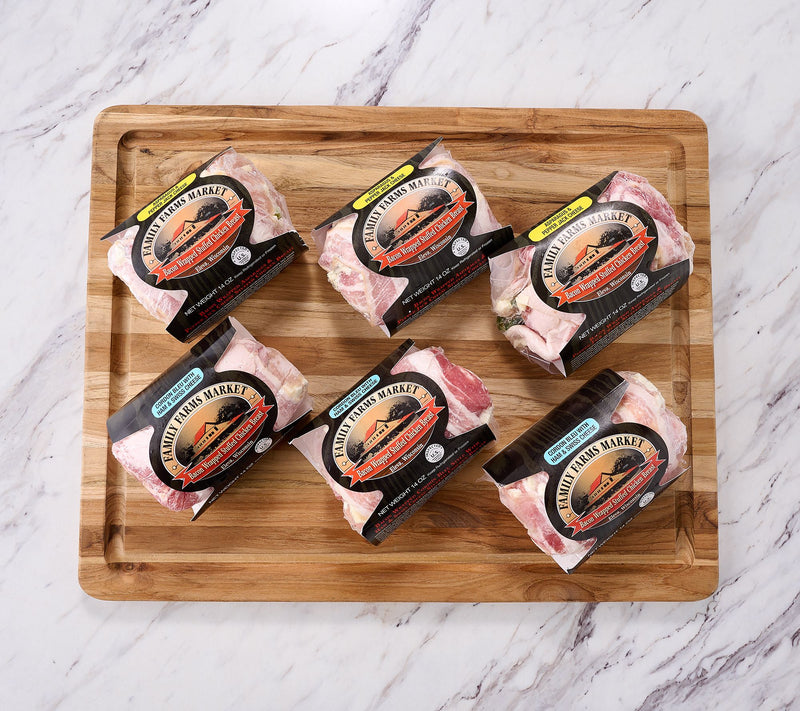Family Farms (6) 14-oz Bacon Wrapped Stuffed Chicken Breasts — View 2