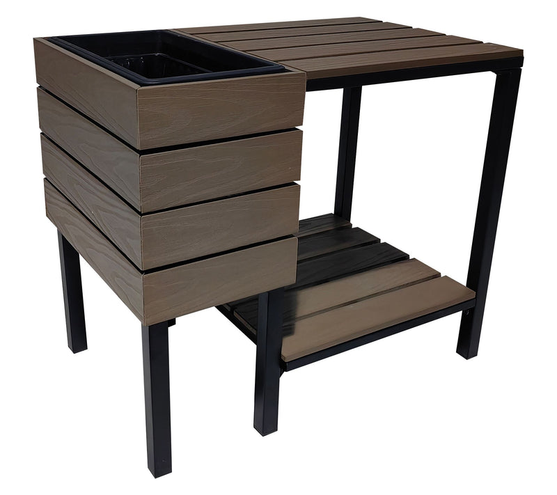 ATLeisure Outdoor Side Table with Built-in Planter — View 8