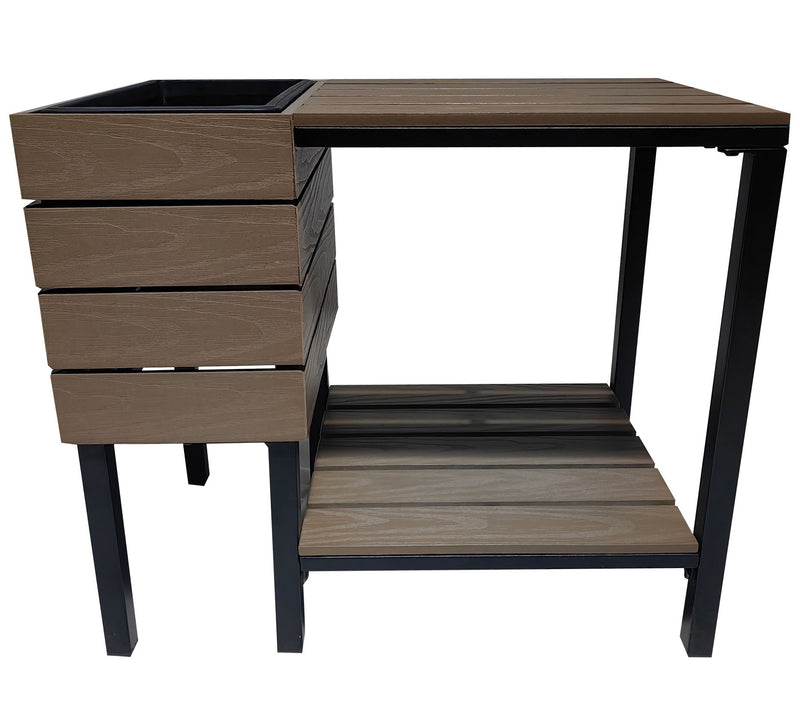 ATLeisure Outdoor Side Table with Built-in Planter — View 6