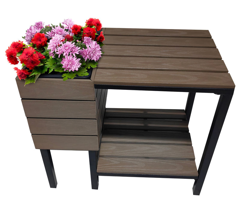 ATLeisure Outdoor Side Table with Built-in Planter — Main view