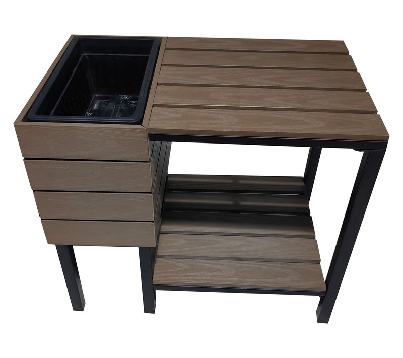 ATLeisure Outdoor Side Table with Built-in Planter — View 7