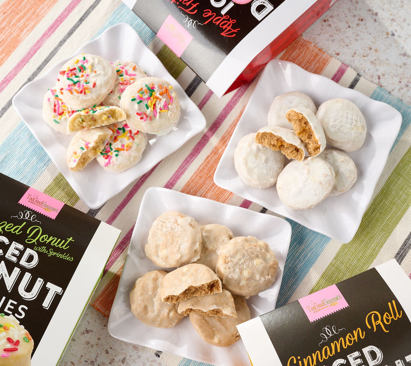 Too Good Gourmet 48 pc Iced Donut Cookies in 6 Giftable Bags — Main view