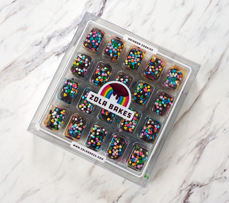 Zola Bakes 20 Piece Rainbow Filled Cookies with Sprinkles — View 2